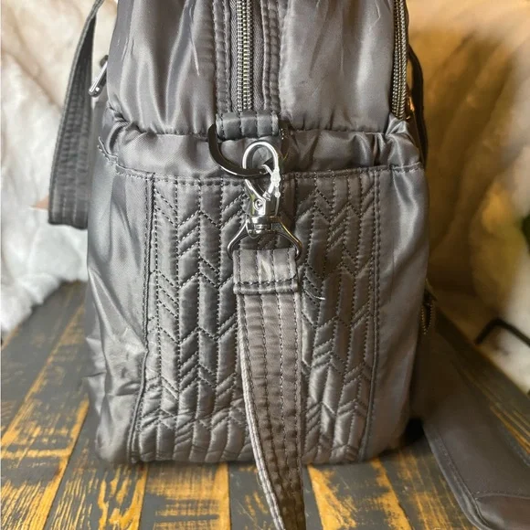 NWT Lug Gray PJ Duffel Canvas Overnight Bag